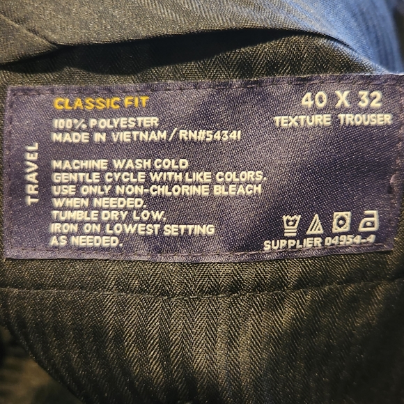 Stafford Pants Mens Blue Dress Pant Stafford 4x32 Classic Fit